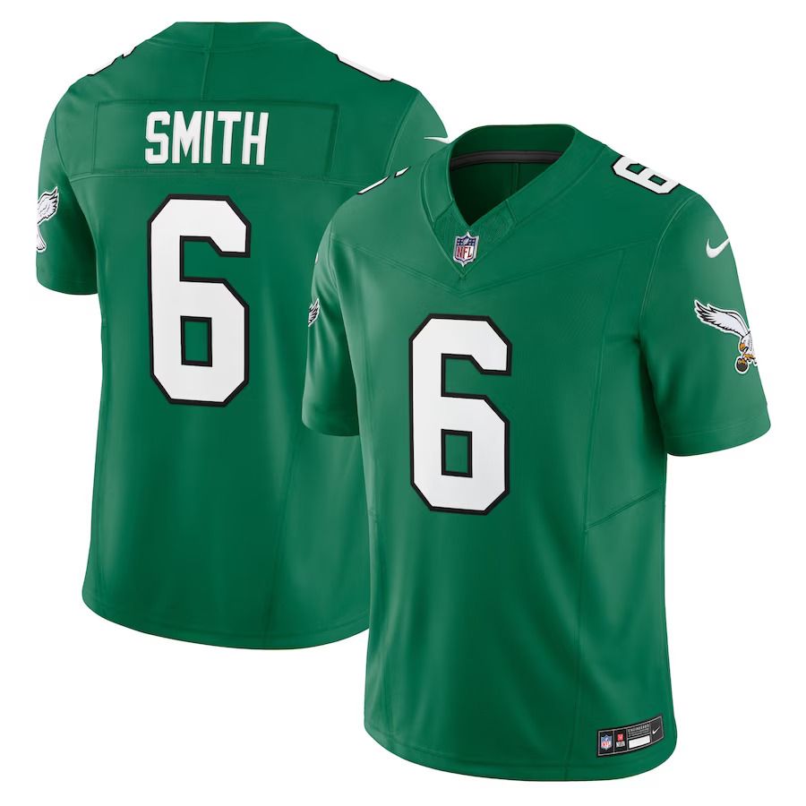 Men Philadelphia Eagles #6 DeVonta Smith Nike Kelly Green Alternate Vapor F.U.S.E. Limited NFL Jersey